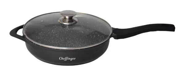 Null Cheffinger Grillpfanne Alu Guss Ø28cm Abnehmbarer Griff Steakpfanne Fischpfanne Pfanne Braten Marmor Induktion Für Alle Herdarten 5