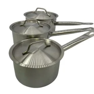 Null Saucentopf Sauteuse Schwenkpfanne Stielkasserolle Edelstahl Induktion Gas Ceran Ø 16cm GSP 15