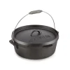 Klarstein Hotrod 60 Dutch Oven BBQ-Topf 6 Qt / 5,7 Liter Gusseisen Schwarz Schwarz 23