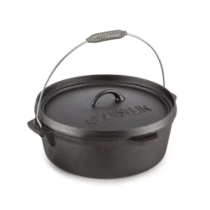 Klarstein Hotrod 85 Dutch Oven BBQ-Topf 9 Qt / 8,5 Liter Gusseisen Schwarz Schwarz 13