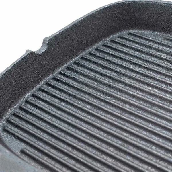 Stalgast Grillpfanne Aus Gusseisen, Gerillt, Abmessung 24 X 24 Cm 7