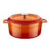 Null Gusseisentopf Rund In Orange 6,7L Von CHEFGASTRO 23