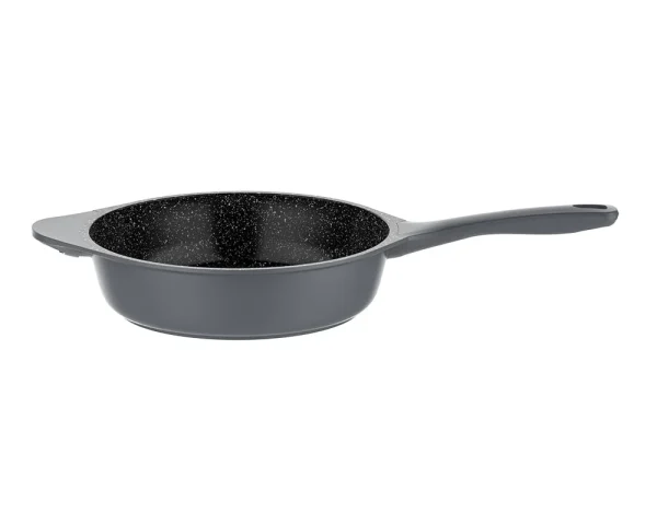 Null Schäfer Bratpfanne Ø28cm 3L Aluminium Phenolharz Pfanne Induktion Antihaft Beschichtung Silber 3