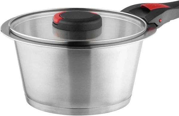 Null Cookvision Topf Quick Clack Pro, Edelstahl 18/10, Ø 16 Cm, 1.3 L, Für Alle Herdarten Geeignet, Silber 5