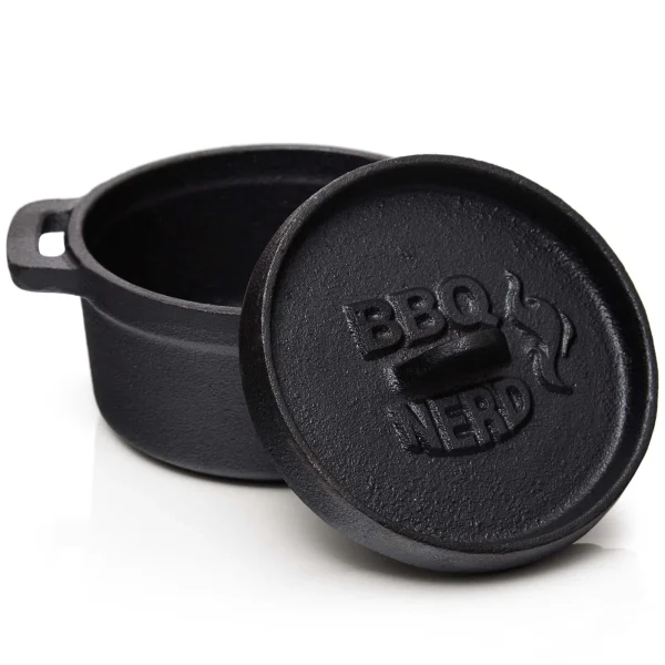 Null BBQ-Nerd© 6er Set Mini Dutch Oven | Kleiner Gusseisentopf Mit Deckel 11x5cm Für Grill, Feuerstelle, Backofen, Herd ǀ Serviertöpfe Kochtopf Schmortopf 3