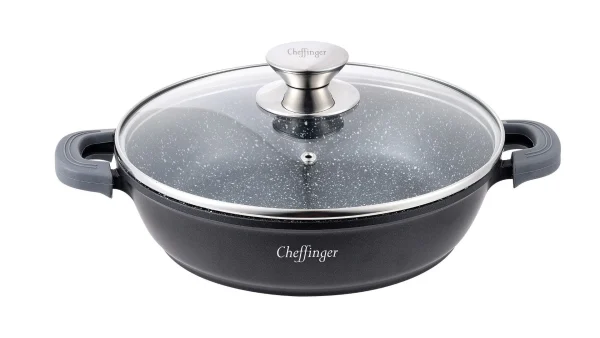 Null Aluguss Tajine Tagine Ø32cm Induktion Silikongriffe Gartopf Dampfgarer Bräter Schwarz 6