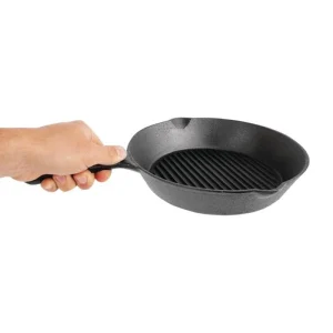 Vogue Runde Skillet Grillpfanne Aus Gusseisen 26,7cm 19