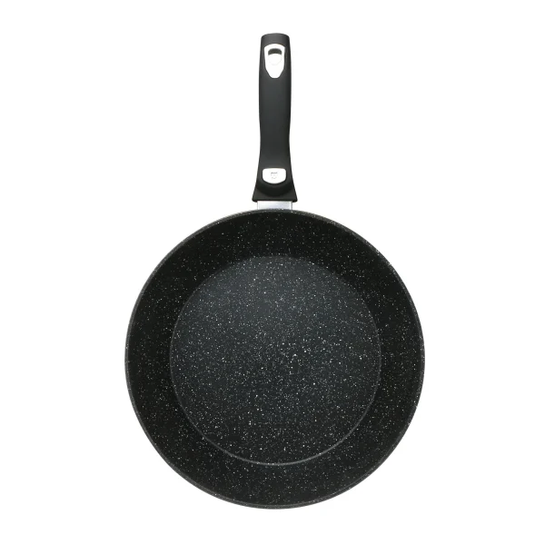 Null Cheffinger WOK Pfanne 30cm Induktion Aluguss Mit Deckel Antihaft Bratpfanne Abnehmbarer Griff Marmorbeschichtung Gastronomie Home Wokpfanne Schwarz 8