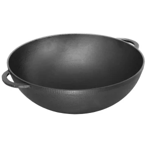 Null 3L Wok Bratpfanne Aus Gusseisen Gusseisendeckel Asia Schmortopf Induktion Pfanne 15