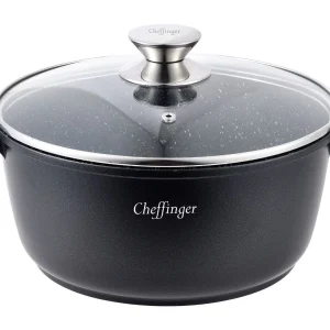 Null Aluguss Tajine Tagine Ø28cm Induktion Silikongriffe Gartopf Dampfgarer Bräter Schwarz 17