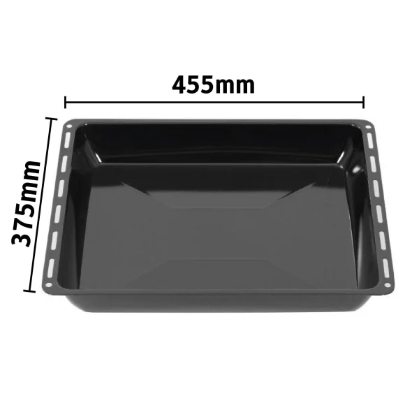 Null ICQN Backblech 45.5 X 37.5 X 6 Cm | Extra Tiefe Emaillierte Fettpfanne Für Backofen Und Herd | Passend Für Bosch, Siemens, Neff, Constructa, Flavel | 8