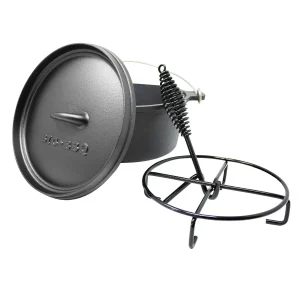 Klarstein Galloway Dutch Oven 12.0 BBQ-Topf Gusseisen Voreingebrannt Größe XL / 12 Qt Schwarz 15