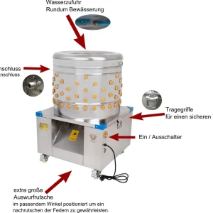 Beeketal Geflügelrupfmaschine Rupfmaschine Nassrupfmaschine – BRM1800 19