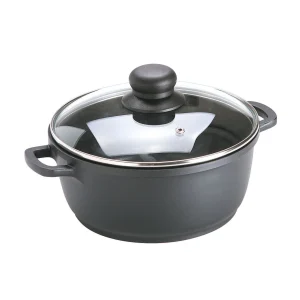 Null SSW Crispy Schmorbräter Mit Aroma-Glasdeckel, Antihaftbeschichtet, 4l, Schwarz 17