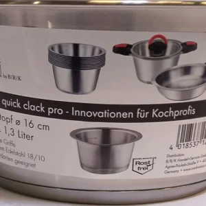 Null Cookvision Quick Clack Topf, Ø 16 Cm, Edelstahl, Silber 13