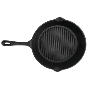 Vogue Runde Skillet Grillpfanne Aus Gusseisen 26,7cm 21