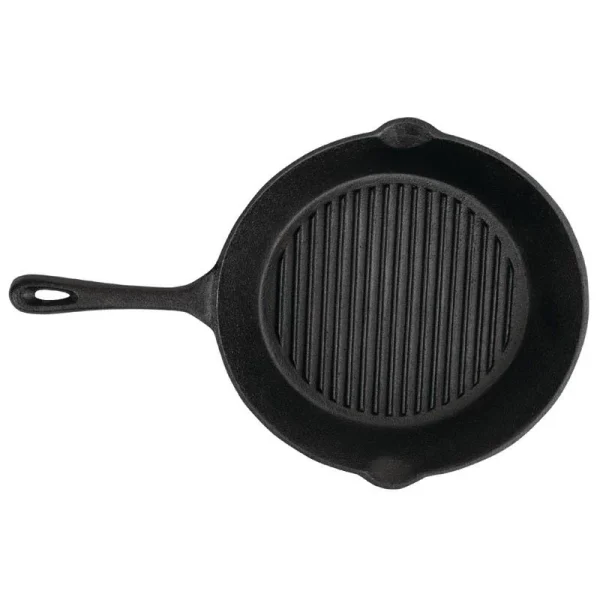 Vogue Runde Skillet Grillpfanne Aus Gusseisen 26,7cm 8