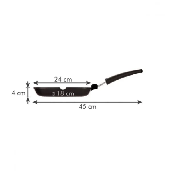 Null Tescoma Grillpfanne Bratpfanne PFANNE Ø 24×24 Cm Antihaft Klappbarer Griff 7