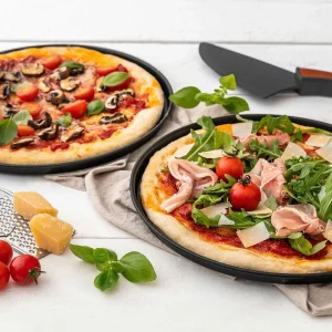 Null Zenker 3-tlg. Pizza Set Pizzaform Backblech Pizzaschneider Antihaftbeschichtung 21