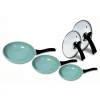 Null Jade Pan Set – 5ER-SET – 20/24/28cm, 2x Glasdeckel, Türkis 25