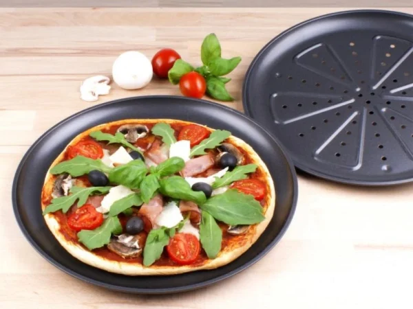 Null 2 X CHG Pizza-Backblech Antihaftbeschichtet Durchmesser: 28 Cm In Neuer Profiqualit 8