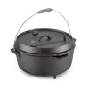 Klarstein Hotrod 145 Dutch Oven BBQ-Topf 12 Qt / 11,4 Liter Gusseisen Schwarz Schwarz 25