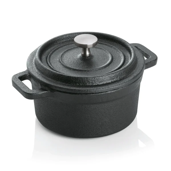 Was-germany WAS Germany – Cocotte, 12,5 X 9,5 X 6,5 Cm, Schwarz, Gusseisen (3525121) 5