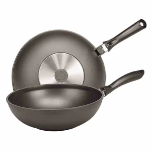 Vogue Stahl Wok Flacher Boden 356mm 21