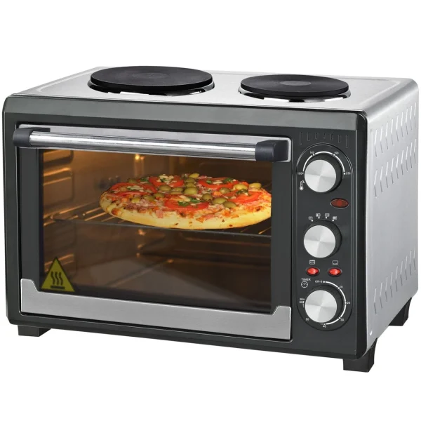 Syntrox-germany 26 Liter Backofen Kleinküche Mit 2 Kochplatten 1