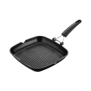 Null Tescoma Grillpfanne Bratpfanne PFANNE Ø 24×24 Cm Antihaft Klappbarer Griff 11