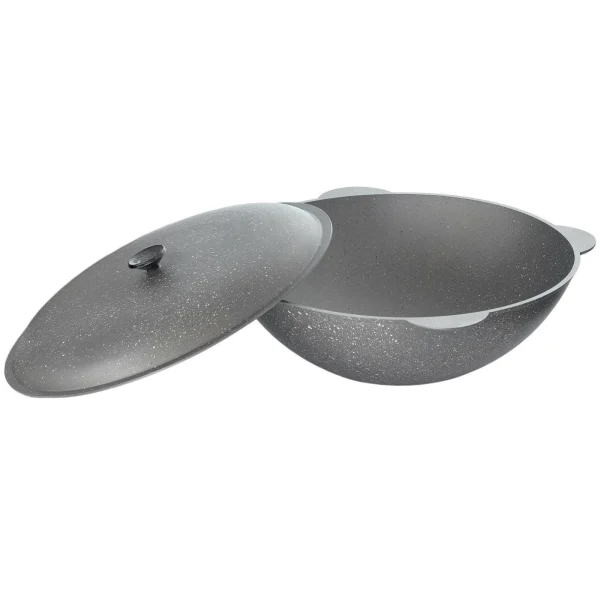 Null AMT Induktions-Wok Mit Stiel, Aluguss, Ø 32 Cm, Höhe 5 Cm, Antihaftbeschichtung, Induktionsfähig, Backofenfest 6