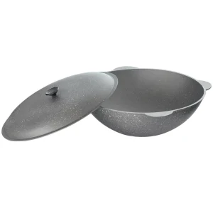 Null AMT Induktions-Wok Mit Stiel, Aluguss, Ø 32 Cm, Höhe 5 Cm, Antihaftbeschichtung, Induktionsfähig, Backofenfest 9