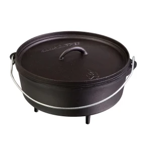 Null BBQ-Nerd© Dutch Oven Brottopf Aus Gusseisen 9,4 L | für Alle Herdarten, Öfen Und Grillgeräte | Feuertopf für Kuchen Brot Auflauf Braten 17