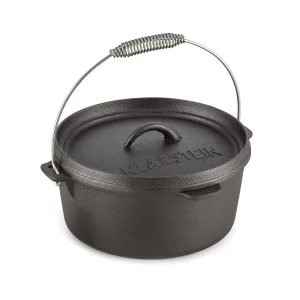 Klarstein Hotrod 60 Dutch Oven BBQ-Topf 6 Qt / 5,7 Liter Gusseisen Schwarz Schwarz 13