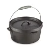 Klarstein Hotrod 85 Dutch Oven BBQ-Topf 9 Qt / 8,5 Liter Gusseisen Schwarz Schwarz 25