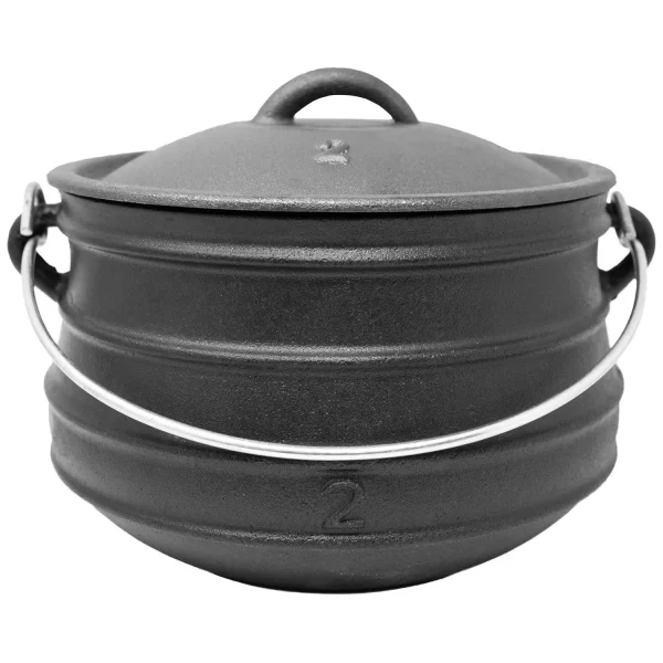 Klarstein Beefalo Potjie Schmortopf Größe M Gusseisen Rund Deckel 6 Liter Schwarz 1