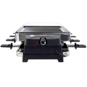 Syntrox-germany Edelstahl Raclette Für 8 Personen Mit Heißem Stein Und Grillplatte 21