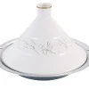 Null Zellerfeld Trendmanx Porzellan Tajine Tagine Topf Ø22cm Induktion Gartopf Dampfgarer Bräter Weiß 23