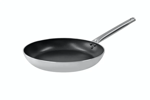 Null Schäfer Bratpfanne Ø28cm 3L Aluminium Phenolharz Pfanne Induktion Antihaft Beschichtung Silber 7