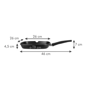 Null TESCOMA Grillpfanne Antihaft Steak-Bratpfanne Pfanne Gemüsepfanne Ø 26 Cm 19