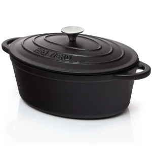 Null BBQ-Nerd© Dutch Oven Brottopf – Kastenform Mit Deckel 5,5 L | Brotbackform Mit Gerillter Steakpfanne | Feuertopf Für Alle Herdarten 21