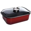 Null SSW Gusto Schlemmerbräter Mit Aroma-Glasdeckel, Aluminium, 7l, Rot 23