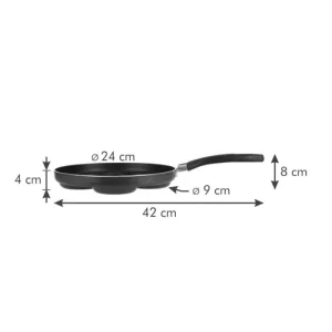 Null Bratpfanne Eierpfanne SPIEGELEIPFANNE Pancake TEFLON Pfannkuchenpfanne Ø 24 Cm 19